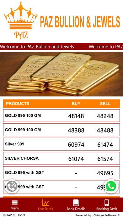 Paz Bullion Screenshot