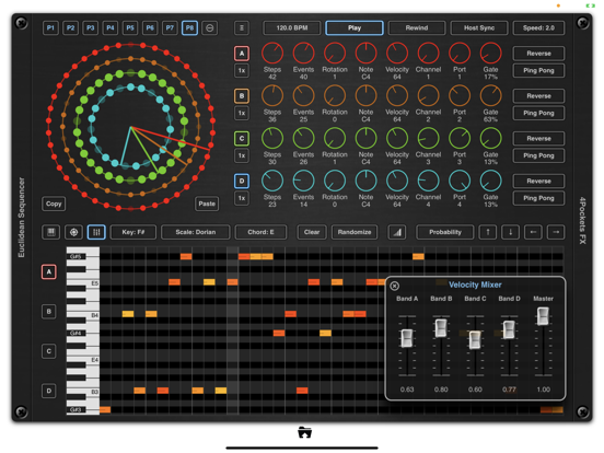 Screenshot #4 pour Euclidean AUv3 Sequencer