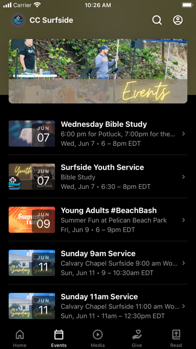 Calvary Chapel Surfside Screenshot