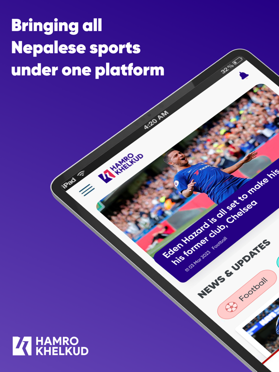 Hamro Khelkud iPad screenshot 1 - News app