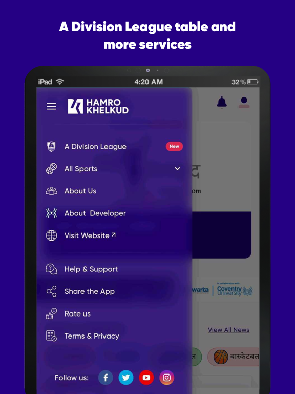 Hamro Khelkud iPad screenshot 6 - News app