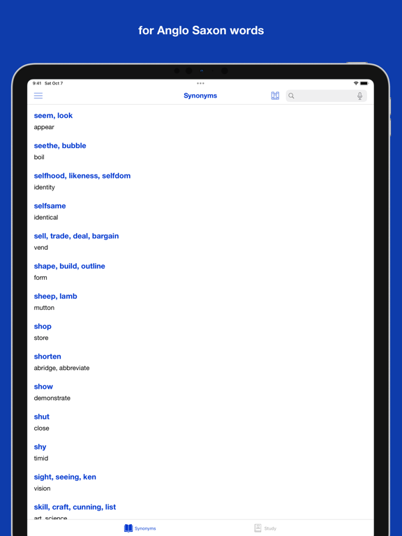 Screenshot #5 pour Latin-derived Synonyms