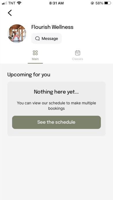 Flourish Wellness App Screenshot