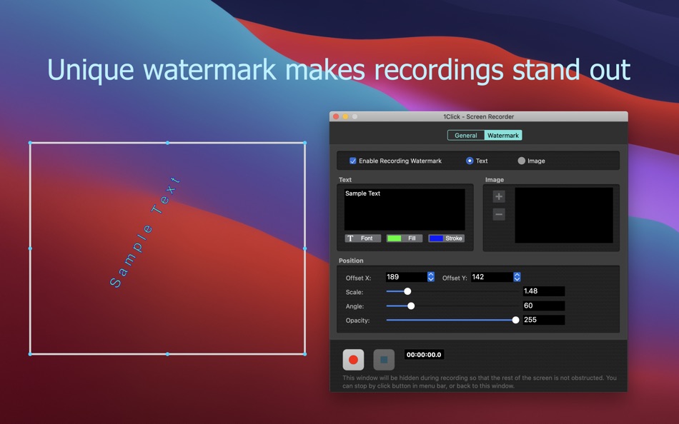 #2. 1Click - Screen Recorder (macOS) Podle: SEASOFT LTD.