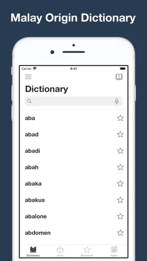 Malay Origin Dictionary screenshot 1