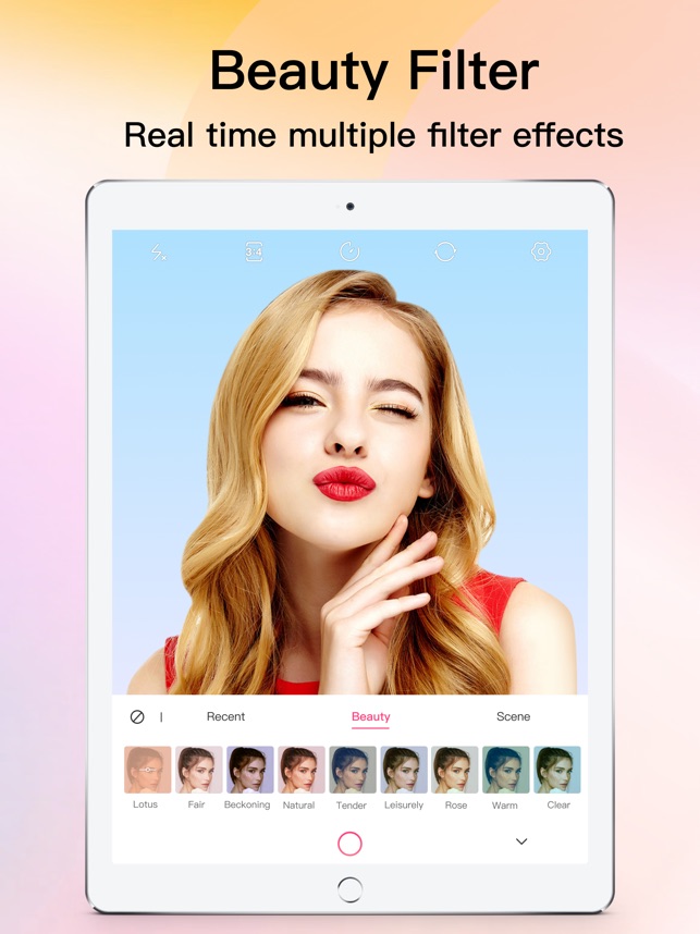 beauty filter app iphone