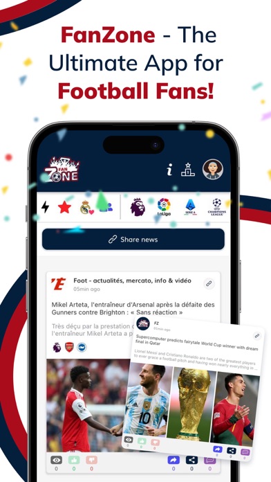FanZone App for Football Fans Screenshot