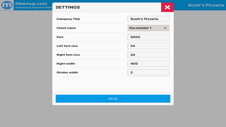 Meemup Customer Display