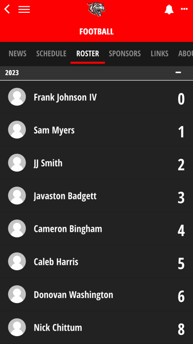 Central High School Athletics Screenshot