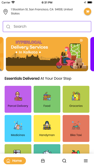 Godikku-Online Delivery & Ride Screenshot
