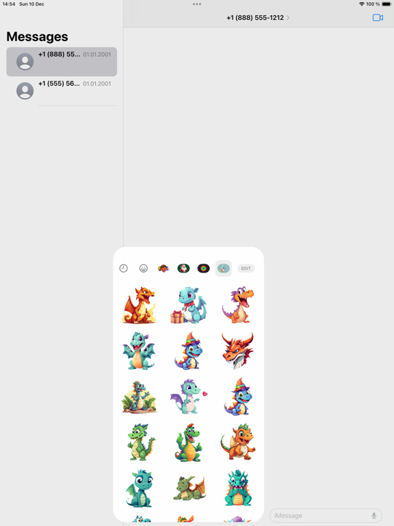 Screenshot #4 pour Dragons Sticker Set