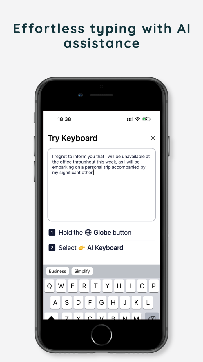 AI Keyboard Writing Assistant