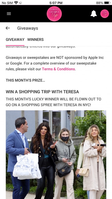 Teresa Giudice VIP Screenshot