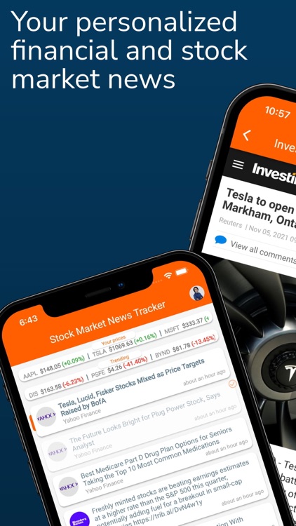 Stock market news tracker