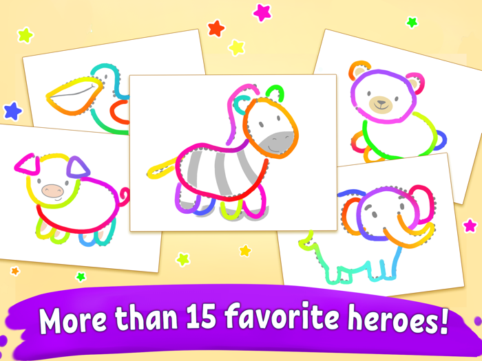 Animal coloring book for color