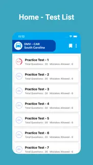sc dmv permit test practice iphone screenshot 1