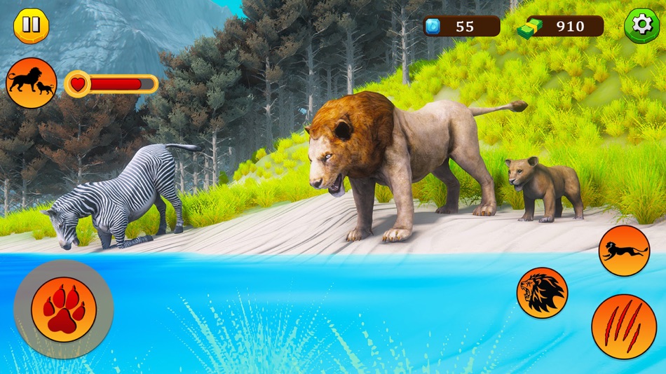 #2. Lion Simulator Survival Game (iOS) Podle: Big Kid Gaming Studio