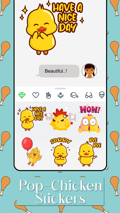 Pop Chicken Stickers Screenshot