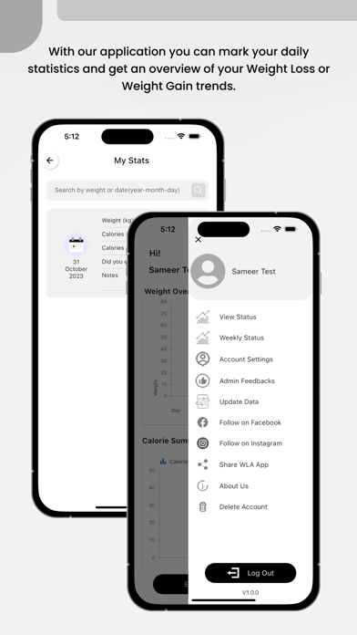 Screenshot 2 of Weight Loss Assistant (WLA) App