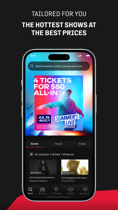 Live Nation – For Concert Fans Screenshot