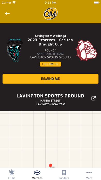 O&M Football Netball League Screenshot