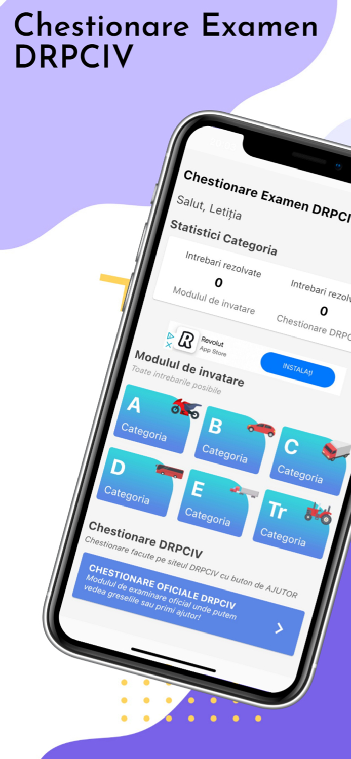 Chestionare Auto Examen DRPCIV