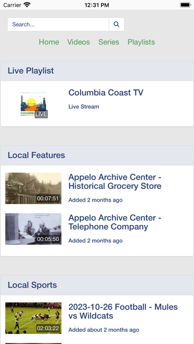 Columbia Coast TV Screenshot