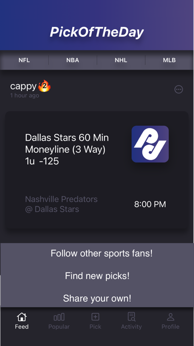PickOfTheDay iPhone screenshot 1 - Sports app