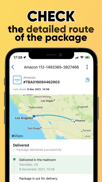Package Tracker App – Parcel Screenshot