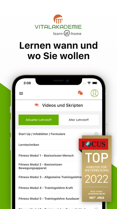 Vitalakademie Learn@Home Screenshot