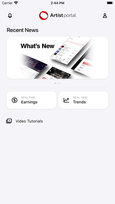 Artist Portal Screenshot