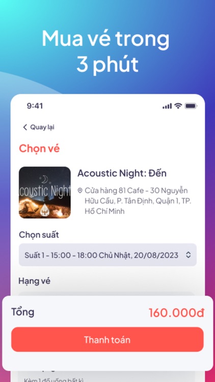 Ve vé - Mua vé phải vui! screenshot-4