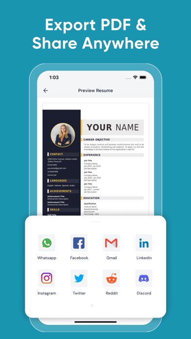 Resume Maker & CV Builder Screenshot