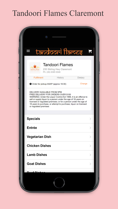 Tandoori Flames Claremont Screenshot