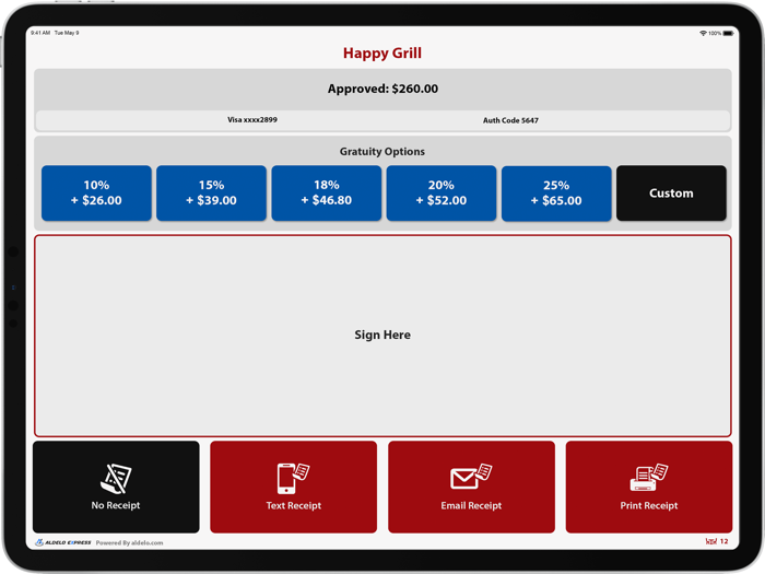 Aldelo Restaurant Kiosk