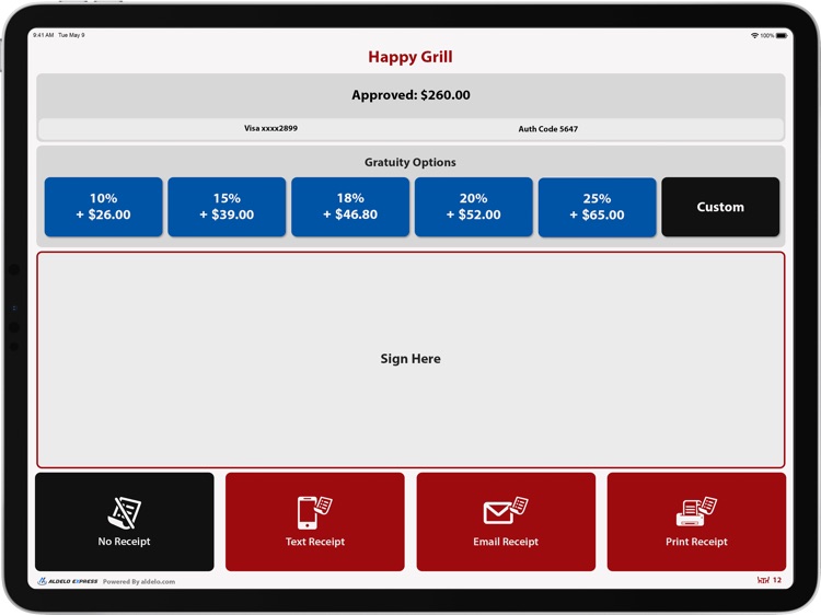 Aldelo Restaurant Kiosk