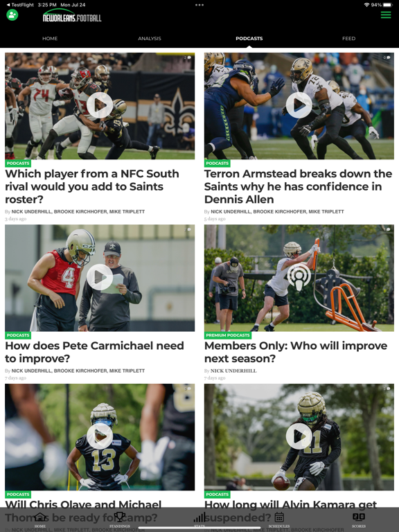 NewOrleans.Football iPad screenshot 3 - Sports app