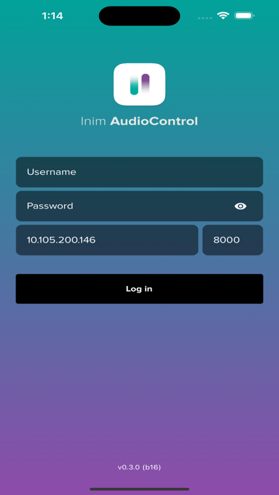 Inim AudioControl Screenshot