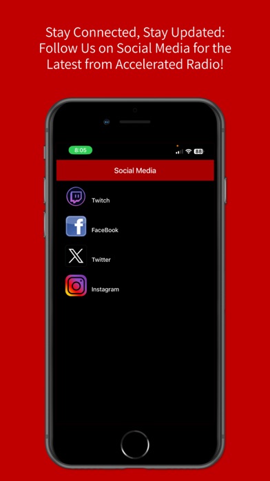 Accelerated Radio Mobile App Screenshot