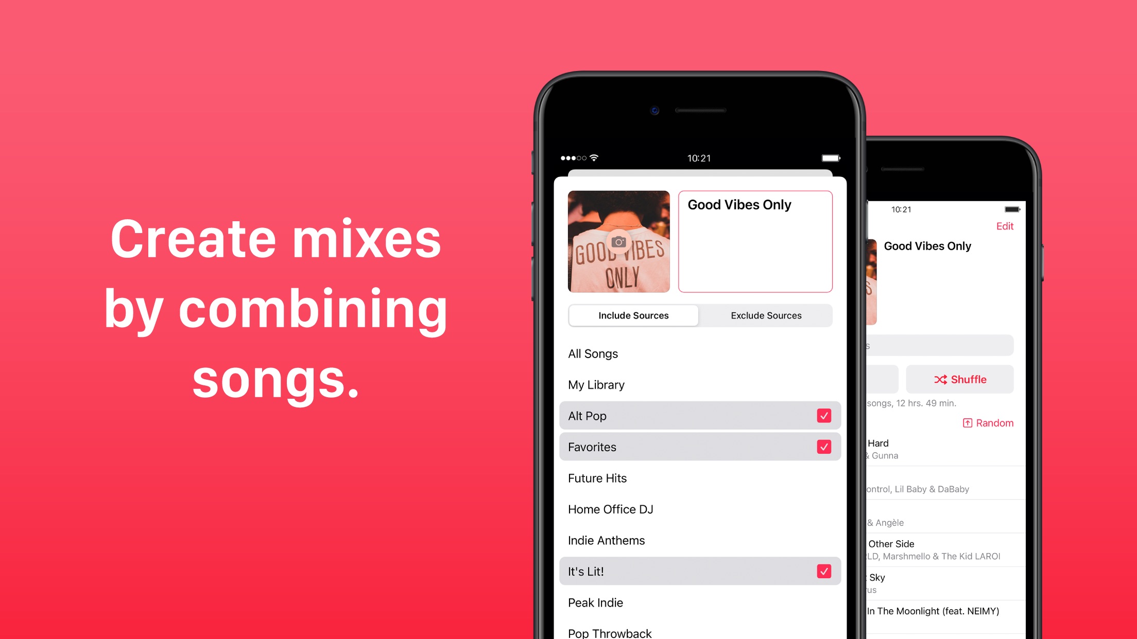 Screenshot do app Miximum: Smart Playlist Maker