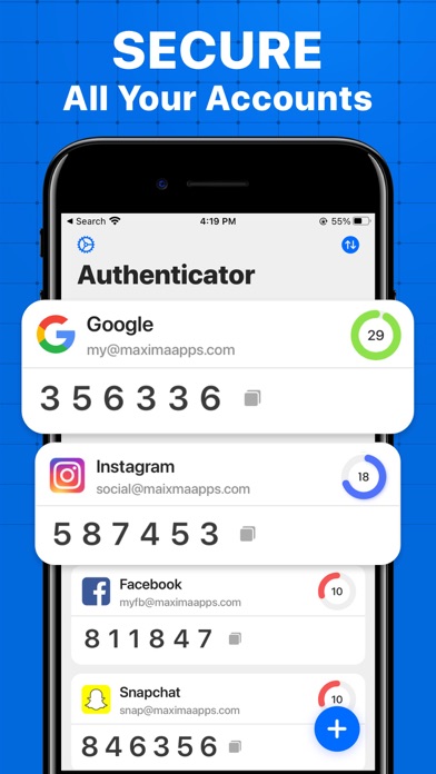 Authenticator app - 2FA, MFA Screenshot