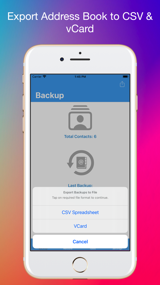 #2. Contacts Backup Utility (iOS) Podle: Ebrahim Rahban