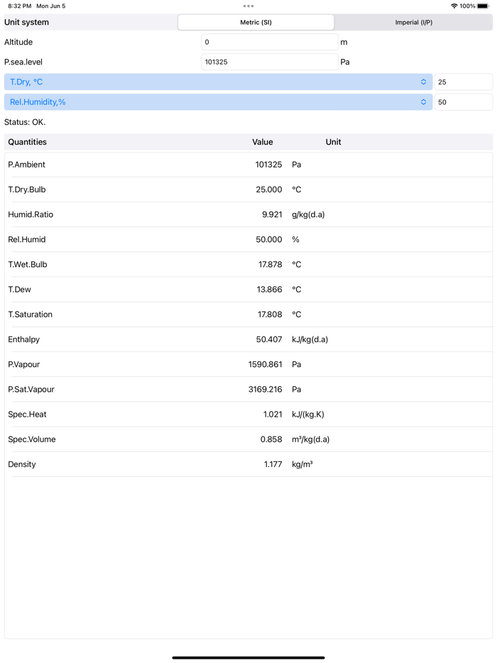 FlyCarpet Psychrometric Calc