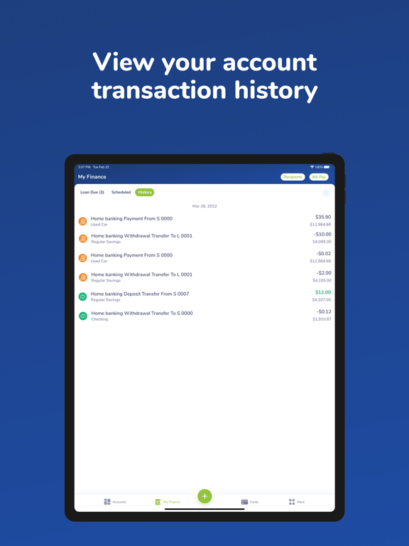 HUD FCU Mobile App iPad screenshot 3 - Finance app