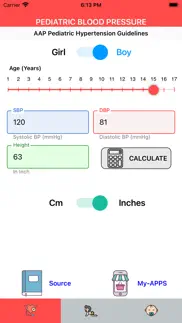 pediatric blood pressure aap iphone screenshot 2