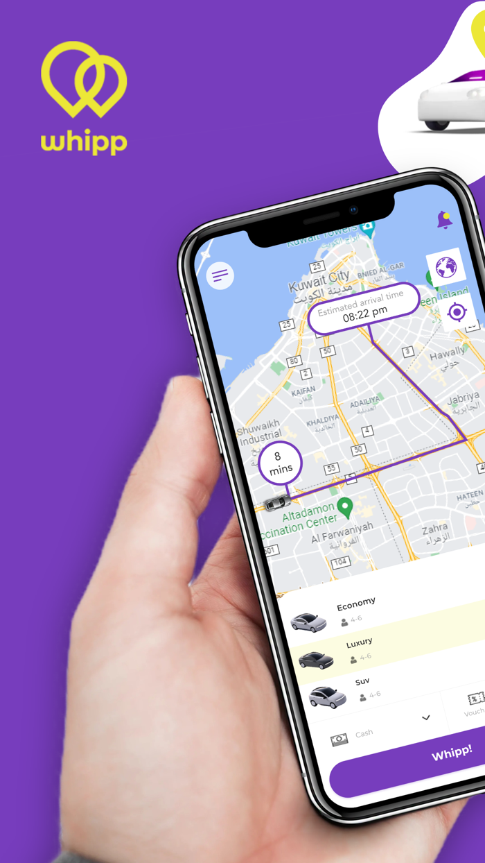 Whipp - Request a ride