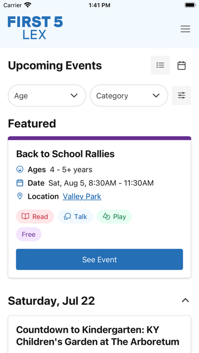First 5 Lex - FCPS Screenshot