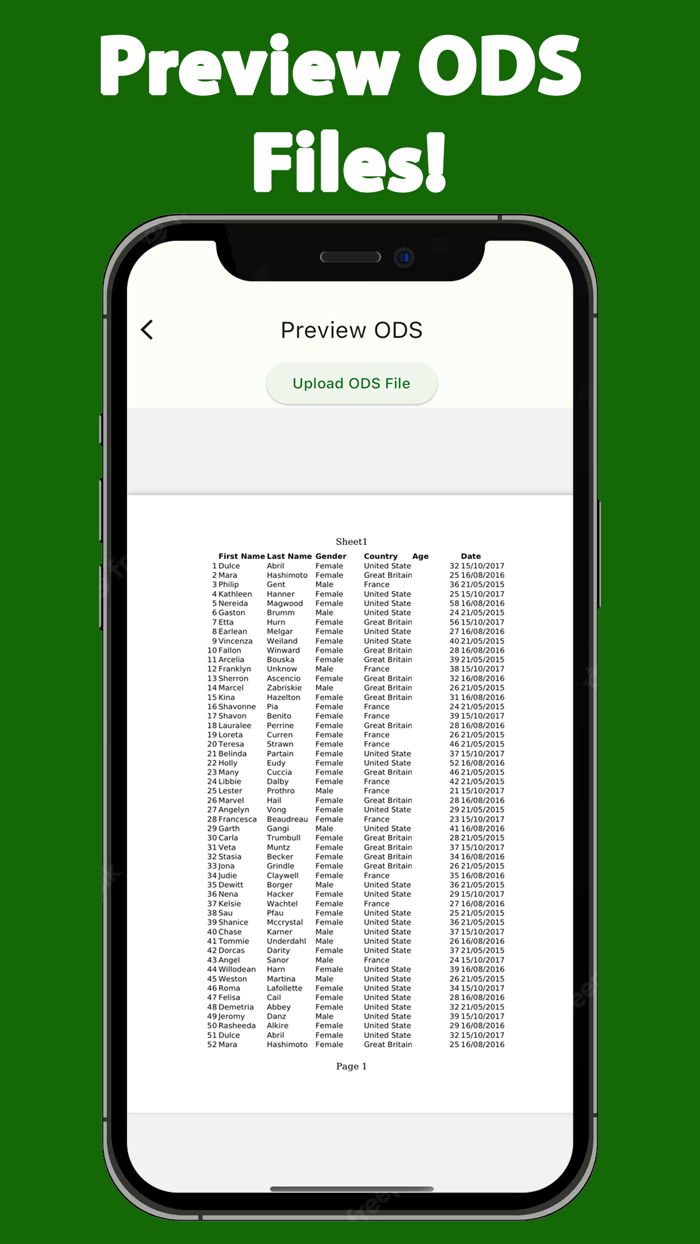 ODS Reader - ODS To XLSX-PDF