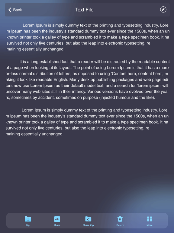 Zip Extractor iPad screenshot 5 - Lifestyle app