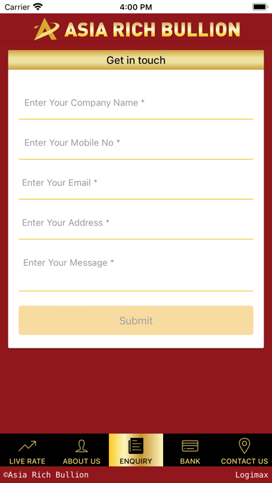 Asia Rich Bullion Screenshot